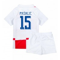 Kroatien Mario Pasalic #15 Fußballbekleidung Heimtrikot Kinder EM 2024 Kurzarm (+ kurze hosen)